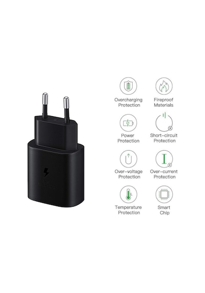 Samsung Galaxy A73 S22 S23 A23 M23 M33 A53 Uyumlu Android Type-C Ultra Hızlı Şarj Cihazı / Şarj Aleti 22.5W 3.0 Amper Şarj Başlığı Adaptör