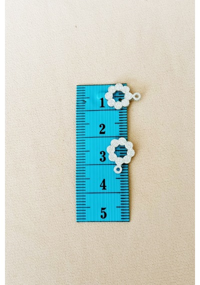 Oya Abiye Bileklik Kolye Pleksi Metalik Plastik Pul Gümüş Renk 8 Gram 35 Adet - Bnc501