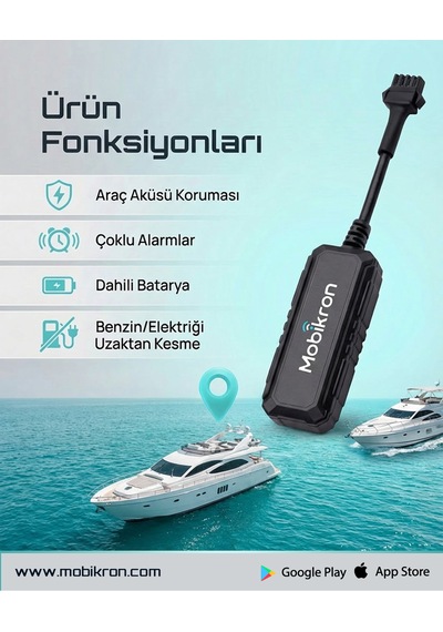 Mk-204-1 Sesli Bildirimli Tekne & Yat Takip Sistemi - 12 Ay Hatlı + Server Dahil Gps 2026 Seri