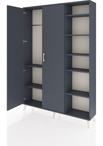 Arges Dolap 7 Raflı 2 Kapaklı Tek Askılı 132x30x195 Antrasit-antrasit/antrasit Antrasıt/antrasıt Arges Dolap 7 Raflı 2 Kapaklı Tek Askılı 132x30x195 Antrasit-antrasit/antrasit Antrasıt/antrasıt
