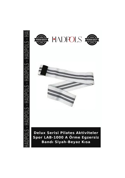 Delux Serisi Pilates Aktiviteler Spor Lab-1000 A Örme Egzersiz Bandı Siyah-beyaz Kısa Siyah - Beyaz