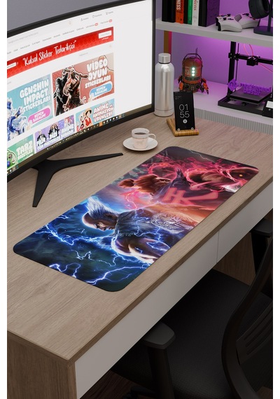Tekken Kaymaz Dikişli Kauçuk Oyuncu Mousepad V4 - 70x30 Xl Gaming Mouse Pad Fare Altlığı