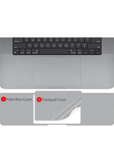 Codegen 16" Apple Uyumlu MacBook Air M1 A2485 Space Gray Trackpad Koruyucu Sticker Etiket