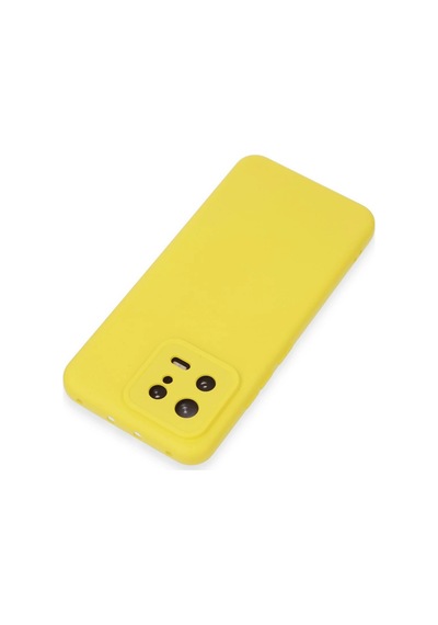 Muratech Newface Xiaomi Mi 13 Kılıf Nano İçi Kadife Silikon - Sarı