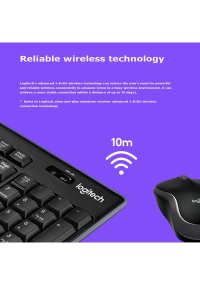 Logitech Mk270 2.4ghz Kablosuz Klavye + Fare Seti Siyah
