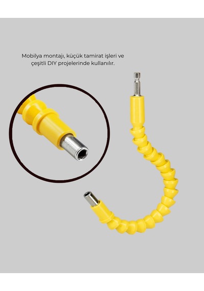 Muratech 12 Parça Akrobat Vidalama Uç Seti Esnek Dar Alan Kullanım Küçük