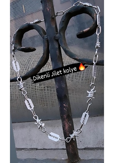 Herşey Nota Jiletli Kolye Mavi