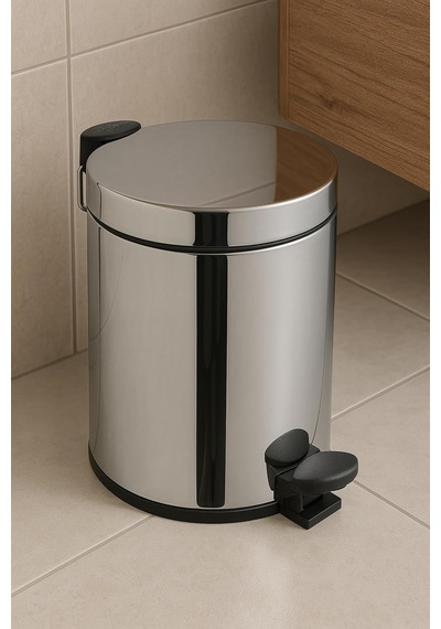 Arkitekta A44012 Çöp Kovası, Yavaş Kapanır, 4,5 L, Parlak Paslanmaz Çelik