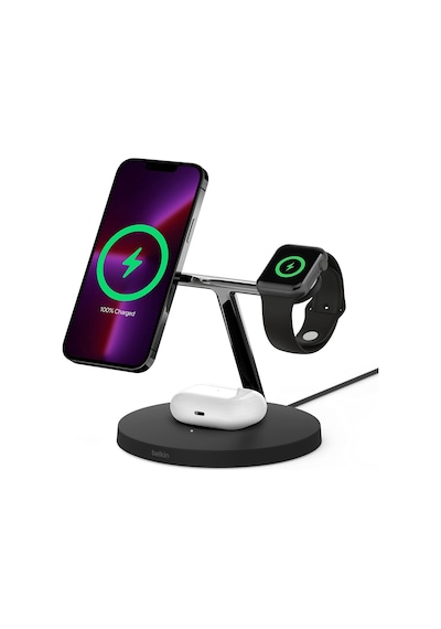 Belkin Bc Pro Magsafe 3in1 Kablosuz Şarj Standı Wız017vfbk