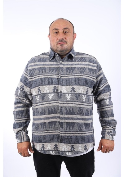 Moc Grande Mocgrande Oduncu Gömlek Mc Rug Print 22211 Indıgo İndigo
