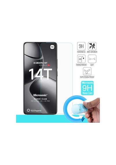 Xiaomi 14t Pro Nano Glass Cam Ekran Koruyucu 14t Pro İle Uyumlu Ekran Koruyucu - Şeffaf