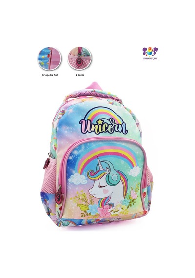 Miço Kids Unicorn 2 Gözlü Kreş Çantası Kız Çocuk Çok Renkli -çok Renkli