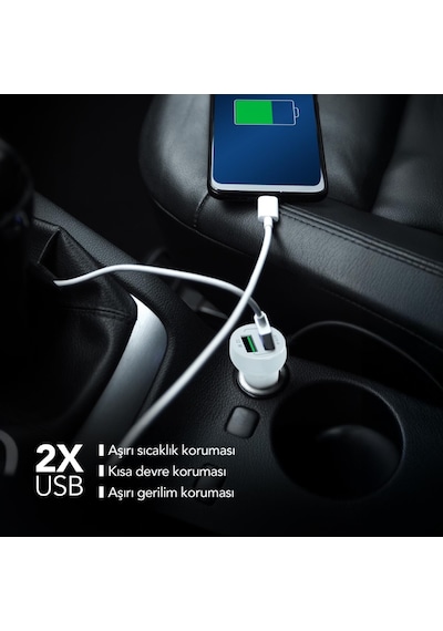2x Usb Araç Şarjı 1 Adet