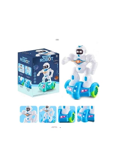 Scooterlı Akıllı Robot Sesli Işıklı Pilli