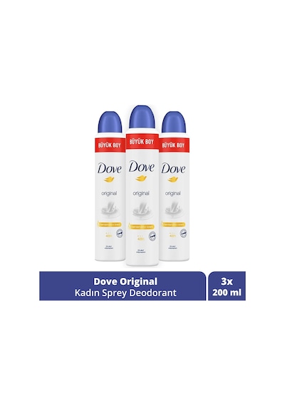 Dove Original 48H Kadın Sprey Deodorant 3 x 200 ML