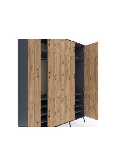 Kronos Gardrop 10 Raflı 12 Kapaklı 2 Askılı 176x59x221 Antrasit-çam/antrasit Çam/antrasit Kronos Gardrop 10 Raflı 12 Kapaklı 2 Askılı 176x59x221 Antrasit-çam/antrasit Çam/antrasit