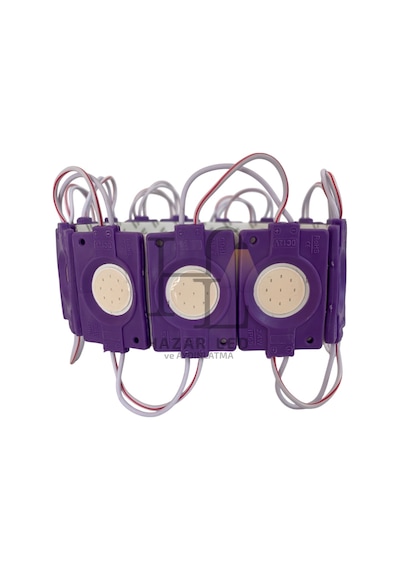 12 Volt 2.4 Watt Tekli Su Geçirmez Modül Led Mor 10 Adet