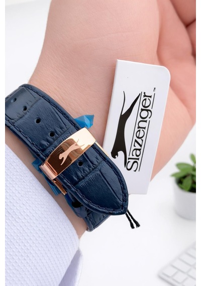 Slazenger Erkek Deri Kordon Bileklik Hediyeli 2 Yıl Garantili Suya Dayanıklı Kol Saati Vs.blkt.0969 Rose Gold
