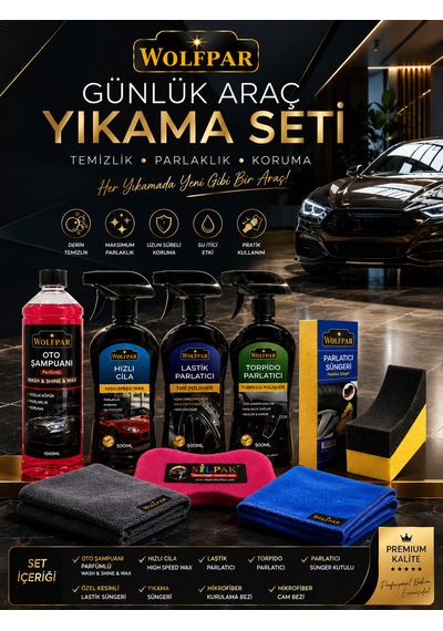 Günlük Araç Yıkama Seti