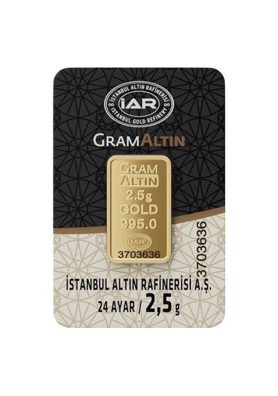 2.5 Gram 24 Ayar 995 Külçe Altın Sertifikalı