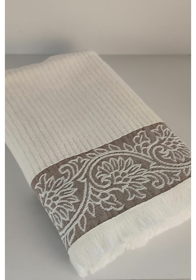 Bambu Banyo Havlusu - Püsküllü & Ekstra Yumuşak & Süper Emici Ekru