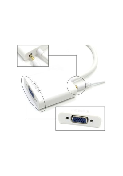 4548 Hdmı To Vga Kablo Çevirici Dönüştürücü + Ses