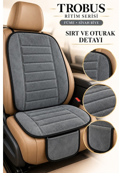 Trobus Ritim Opel Astra 2011-2015 Baby Face Ön İkili Koltuk Minderi Füme Siyah