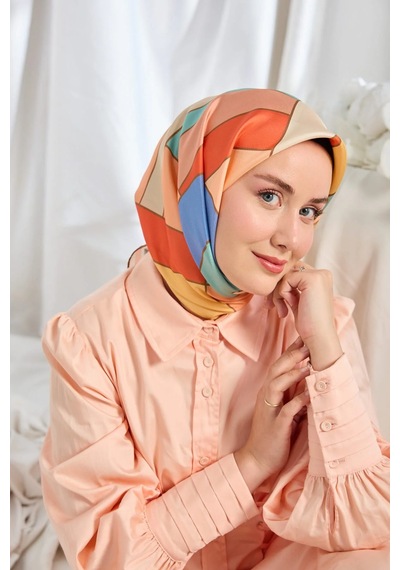 Silk Home %100 Twill İpek Eşarp S543 Yavruağzı