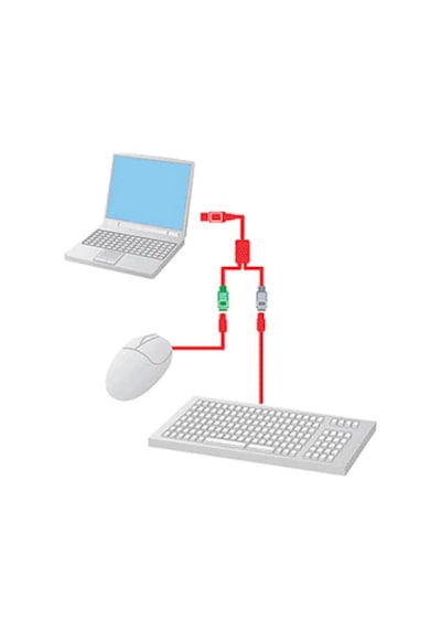 Usb To Ps2 Klavye Mouse Çevirici Dönüştürücü Klavye Adaptör