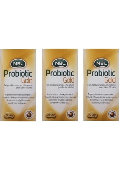 NBL Probiotic Gold 20 Saşe 3 Adet