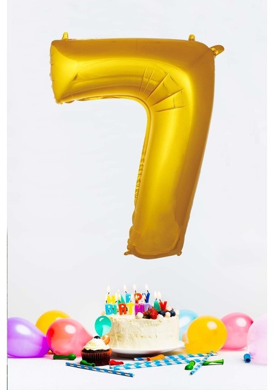 Gold Rakam Folyo Balon Gold Sayı Balonlar 16 Inç 40 Cm 7