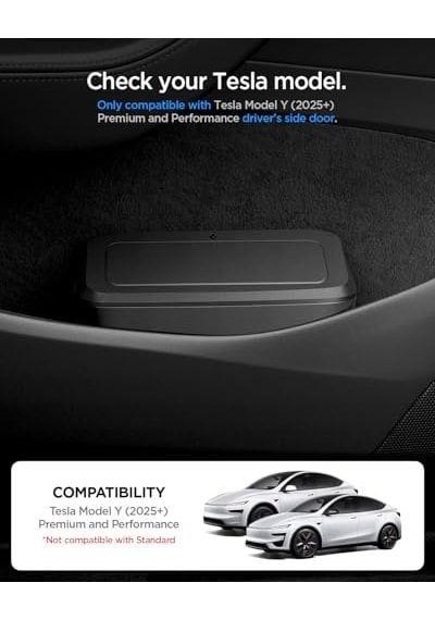 Spigen Tesla Model Y Juniper 2026-2025 Araç İçi Çöp Kutusu/manyetik Kapaklı Kapı İçi Çöp Kovası To281j Siyah - Acp11106 Spigen Tr