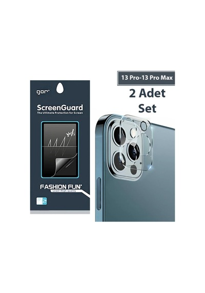 Uluvora Gor İphone 13 Pro 13 Pro Max 3d Tempered Cam Kamera Koruyucu 2adet Set- 5775 - Hs08376043-1610 Şeffaf 2
