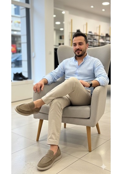 Pierre Cardin Pier Cardin 14905 Hakiki Deri Günlük Erkek Ayakkabı Kum Kum