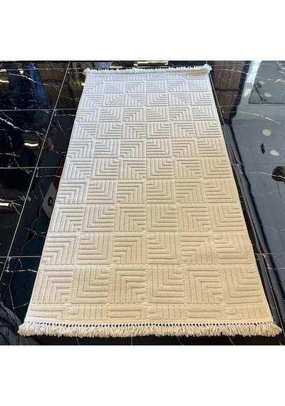 Hoom Rugs Design 1062 Bej Yumuşak Dokulu Desensiz İskandinav Halı Bej