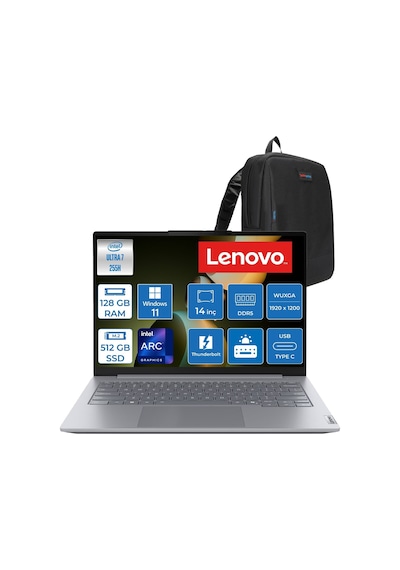 Lenovo ThinkBook 14 G8 IAL 21SJ007ATXP58 Ultra 7 255H 128 GB 512 GB SSD 14" W11P Dizüstü Bilgisayar + Zetta Çanta