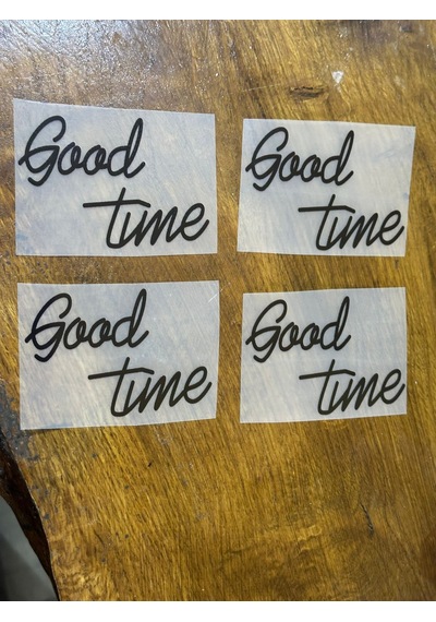4 Adet Good Time Ütü İle Yapışan Transfer Baskı Arma 10x7 Cm