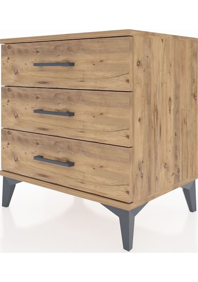 Hyperion Komodin 3 Çekmeceli 60x44x64 Çam-çam Çam