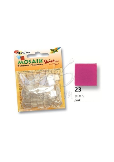 Folia Transparan Mozaik 10X10 Mm 190 Adet Pembe 57223