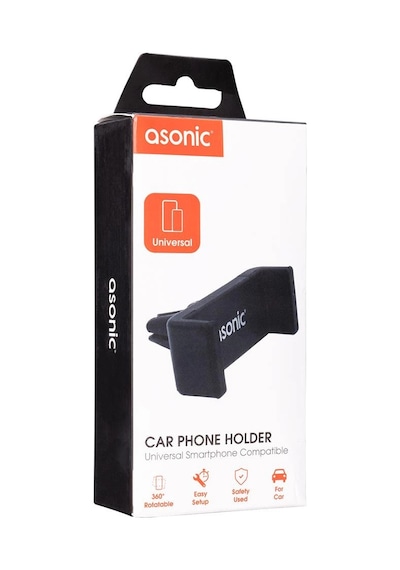 Asonic As-h01 Universal Ayarlanabilir Siyah Araç Telefon Tutucu Kdo