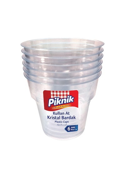 Piknik Kullan At Kristal Bardak 6'lı Şeffaf 1482 Sku: Smgstk2ec462224e Açık-ahşap