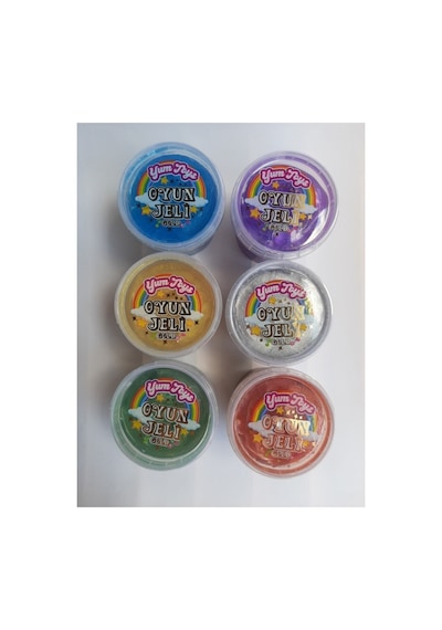 Yumtoys Gold Serisi Slaym - Hazır Slime 6 Renk 6 Kutu 140x6 Gr Sarı, Yeşil, Mor, Mavi, Gümüş, Kırmızı