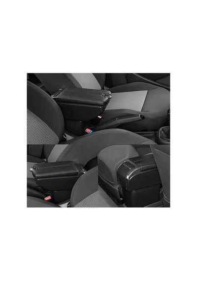 Bmw Tip 6 Usb 1 Type-c Girişli Kolçak Her Araca Uygun Kolçak Kol Dayama Çift Açılır Siyah