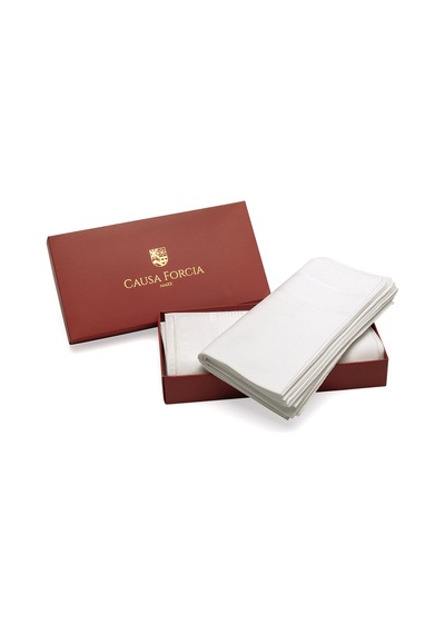 Causa Forcia Mmxx Pamuk Mendil Erkek Kalın Yumuşak 12'Li Paket Beyaz