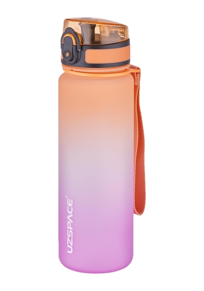 Uzspace 2'li Tritan Matara Seti 500 Ml Çift Renk Softtouch Ff Collection Tritan Su Matarası Mor Turuncu - Pembe Yeşil