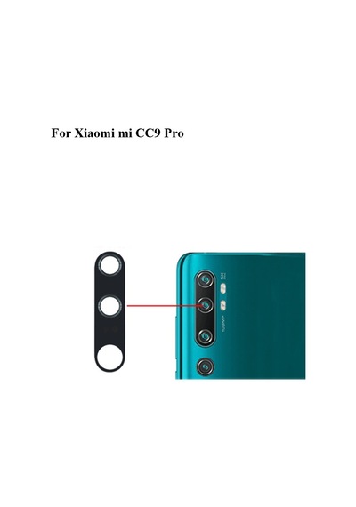 Xiaomi Uyumlu Mi CC9 Pro Arka Kamera Camı Lensi (Çıtasız Sade Cam)