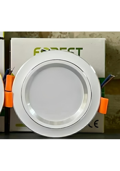 7W 3 Renk Sıva Altı Led Downlight Spot -Beyaz Krom Kasa