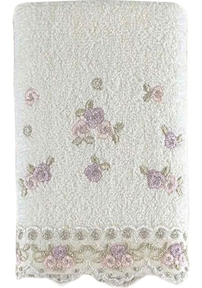 Arliva Home Meltem Bukle Nakışlı Havlu 30x50 Açık Kahve