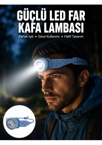 Led Kafa Lambası Kamp Yürüyüş Ve Gece Kullanımı İçin Yeni Nesil Belirtilmemiş