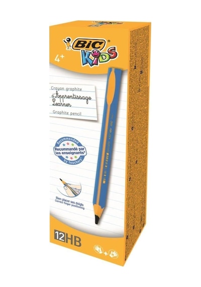 Bic Kids Evolution Üçgen Jumbo Erkek Kurşun Kalem 12'li Paket Çok Renkli